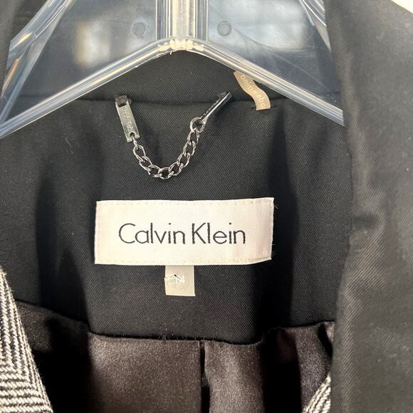 Calvin Klein Women's Herringbone Belted Coat - Picture 5 of 10